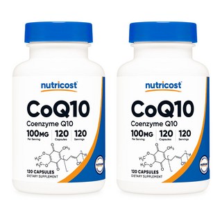 뉴트리코스트 코엔자임큐텐 코엔자임Q10 100mg 120베지캡슐 2통, 120정, 2개