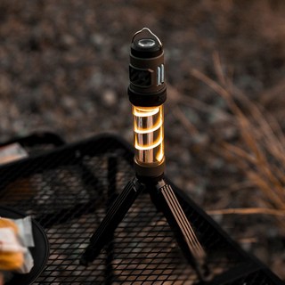 Surkat 충전식 LED 캠핑 랜턴 마그네틱 텐트 무드등 램프 휴대용 보조배터리, 1개, 블랙