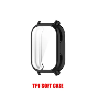 샤오미 레드미 워치 5 용 풀 커버 스크린 보호대 케이스 액티브 라이트 강화 유리 방지 필름 범퍼, 03 ForRedmiWatch5Active, 06 Black TPU