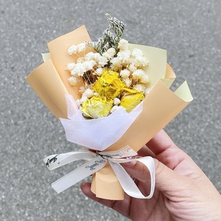 【森林海】迷你永生花束附提袋：教師節/畢業/情人節禮物首選，拍照道具, B15, 1個