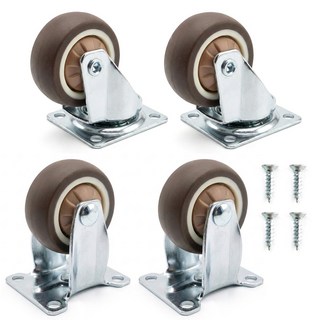 1.5인치 무소음 바퀴 미니 캐스터 가구 운반 이동 회전형2 고정형2, 4개