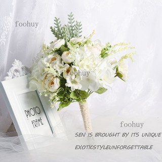 台灣出貨 熱賣 新娘捧花 森系韓系手捧花 婚禮拍攝道具 拍照仿真花束 影樓婚紗攝影旅拍 婚禮捧花 仿真捧花, 相愛白玫, 1個