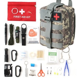 SOS 재난 대비 생존도구 키트 안전 비상생존용품, 밀리터리, 1개
