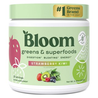 Bloom 綠色 & 超級食物粉 草莓奇異果, 1個, 180.9g
