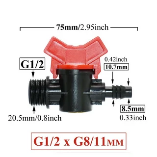 1/2 3/4 인치 스레드 16/20/25mm PE 파이프 바브 커넥터 정원 농장 온실 용 플라스틱 호스 피팅, 14 G