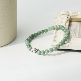 박씨상방 3A 꼬마 비휴팔찌 천연석 경옥 옥팔찌 6mm 천연석 염주 원석팔찌 천연옥