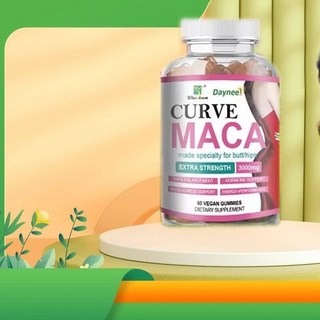 Daynee Curve Maca 臀部豐滿軟糖 - 額外強度 3000mg，60 粒素食軟糖，美臀專用, 1個, 1 bottle