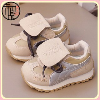 兒童德訓鞋軟底2024鞦季新款寶寶運動鞋女童阿甘鞋皮麵透氣男童鞋