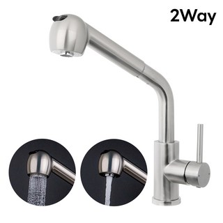 비욘드퍼니싱 주방수전 샤워헤드형 스텐 싱크대수전 주방 수도꼭지 SUS304, 스텐 샤워헤드형 MW1600, 1개