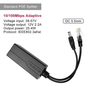 화웨이 하이크비전 POE 카메라 인젝터 전원 공급 장치 표준 POE 스플리터 마이크로 USB 타입 C 100M 1000M 48V 5V 12V 1 2A 2 2A, 1000M DC12V 1.2A 1