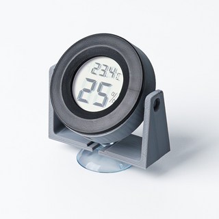 테라돔 파충류 온습도계 -원형타입, 그레이