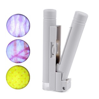 100倍 顯微鏡 放大鏡 LED燈 鑑定珠寶 古玩 玉石 翡翠 印刷 網點, 1個