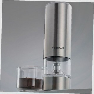 스테인리스 전동 커피 그라인더 원두 분쇄기 자동 핸드밀 가정용 사무실용, 상세페이지 참조