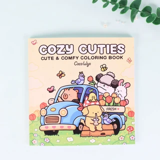 COZY CUTIES 성인과 청소년을 위한 컬러링북 귀여운 강아지가 등장하는 아늑한 휘게 순간을 편안하게 해줄, 01 styleA