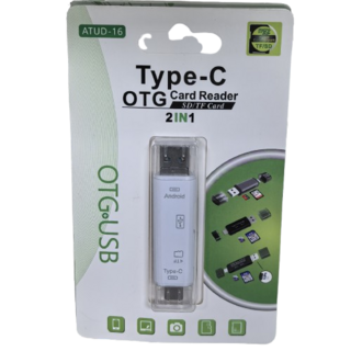 Type-C多功能六合一OTG讀卡機 - micro SD TF記憶卡讀卡器 電腦&手機讀卡器, 白色, 1個