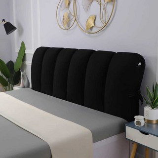 침대헤드보드 쿠션 리폼 보드 헤드 침대 벽쿠션 커버, 블랙