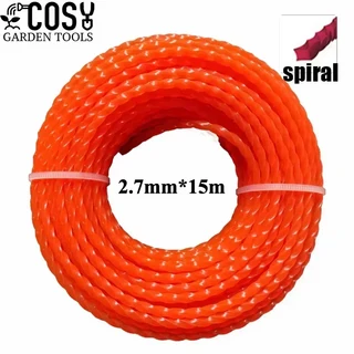 나일론 잔디 깎기 로프 브러시 커터 스트리머 라인 예초기 액세서리 2.4mm 3.5mm 4.0mm * 15m, 11 2.7mm x 15m