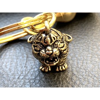 【畫意坊】虎年黃銅葫蘆鑰匙扣：實心小虎爺，內含硃砂粉，辟邪保平安, 1個