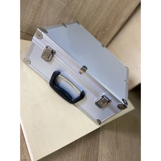 鋁製籌碼盒，堅固耐用便攜安全，時尚銀色外觀, 銀色, 1個