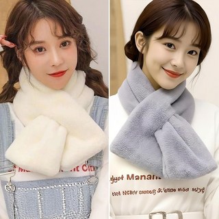 1+1 베르디에 여성 밍크 목도리 쁘띠 머플러 페이크퍼