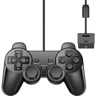 PS2 콘솔 7.2FT 케이블 블랙 브랜드와 호환되는 Suncala 유선 게임 컨트롤러