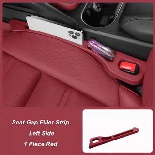 시트 갭 필러 스트립 키 폰 낙하 방지 슬롯 보관 정리함 포르쉐 718 카이엔 파나메라 918 마칸 카이맨 타이칸 호환, 1 Piece Red