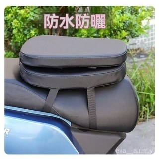 外送車坐墊 騎手外賣電瓶車坐墊 防水防曬加厚減震坐墊 摩托車通用 增高坐墊, 1個, 帶綁繩黑色防水【,【首傢70D//5cm加厚海綿墊】【