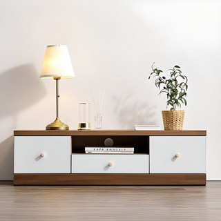 [국내자체제작] 바로방가구 비엔나 1200 서랍형 낮은 거실장 티비다이 거실 TV 선반 수납 장식장 원룸 TV장, 아카시아화이트