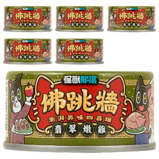 LitoMON 怪獸部落 成幼貓 佛跳牆 澎派美味四喜罐, 翡翠燉雞, 80g, 6罐