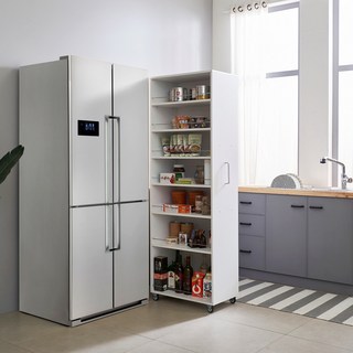 슬라이딩틈새장 250 냉장고 틈새수납장 비스포크, 화이트