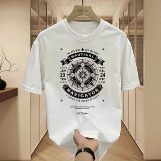 남자 오버핏 프린팅 반팔티 순면 박스티 빅사이즈 M-5XL 7552