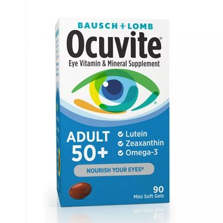 BAUSCH LOMB 博士倫 葉黃素Omega-3迷你膠囊 50歲以上適用, 90顆, 1罐