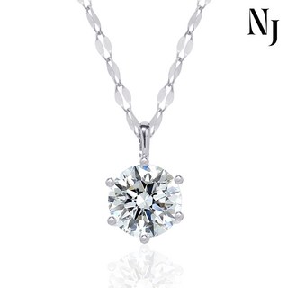 나비체인 모이사나이트 랩다이아 1캐럿 6프롱 목걸이