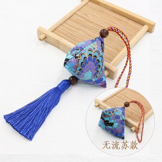 王政 艾草香包 吊飾裝飾香囊 端午節禮物, 藍孔雀,無流蘇