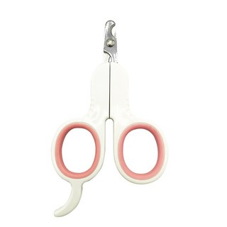 PAKEWAY 寵物用指甲剪 LED發光 彎頭, 1個, 簡派小Q貓剪-平頭款_浪漫櫻花