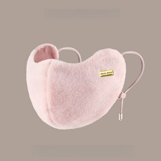 冬季加絨口罩 3D立體口罩 可水洗 騎行保暖口罩 透氣防風麵罩, 保暖口罩【粉色】