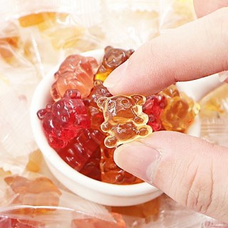 台灣上青 藍莓味白桃味西梅味DHA葉黃素小熊軟糖 200克/500克/1000克 兒童健康零食, 1個, 台灣上青藍莓DHA葉黃素小熊軟糖,1000克, 200份