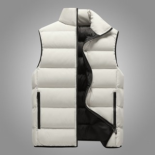 時尚男士秋冬新款羽絨棉立領保暖馬甲背心外套
