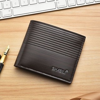 男用短夾 真皮牛皮錢包 零錢包 輕奢典藏款 商務二折錢夾 證件夾