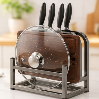 호므도르 쾌속 물빠짐 도마 거치대, 1개, 실버