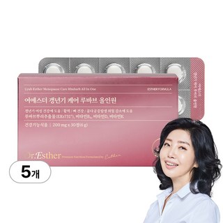 [본사직영] 여에스더 갱년기 케어 루바브 올인원 루바브뿌리추출물, 5개, 30정