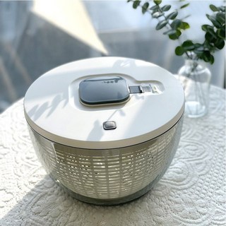 스핀프로 야채탈수기 6리터 대용량 자동멈춤 미끄럼방지, 1개, 화이트