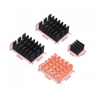 【台灣物聯】 樹莓派 Pi 5 銅鋁鰭散熱片 1銅3鋁 四片裝 附導熱背膠貼, 1個, 含稅（打統編請備注）