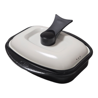 렌지메이트 전자레인지 요리기구 사각 찜기 생선구이그릴, 1개, 블랙