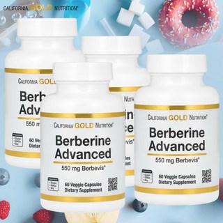 베르베린 어드밴스드 베르베비스 파이토좀 버베린 550mg 60캡슐 4병 캘리포니아골드, 60정, 4개