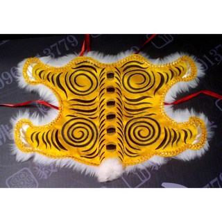 【毅達佛具】虎爺衣 金虎爺 平繡 白毛 黃色 8寸