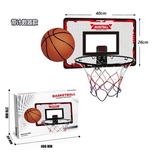 【現貨-聖誕節禮物】兒童籃球框 帶計數器籃框 室內投籃框 投籃框 室內家用 可移動籃球框 籃球框架 親子互動, 1個, 中号篮球框--帶計數器-紅色【直徑24】