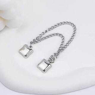 褲腳磁吸扣 衣長改短神器 袖口固定夾 免縫磁吸固定扣, 銀色方塊【OPP袋包裝】, 1個