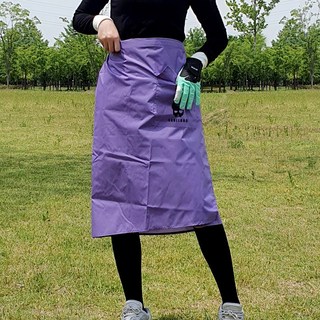 골프 비치마 주머니있는 레인스커트 남녀공용 방수 우비치마 우의, 퍼플, 1개