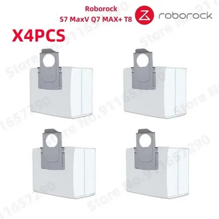 Roborock Q7 MAX+ T8 MaxV Ultra G10S 먼지 봉투 부품 로봇 진공 쓰레기통 상자 액세서리, 02 4pcs